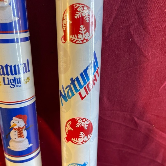 3 Extra Large Rolls of Natural Light Beer Holiday Wrapping Paper 60 Sq Feet Each - Picture 5 of 6
